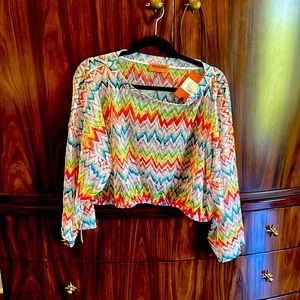 Printed  drawstring top ! Brand new with tags!